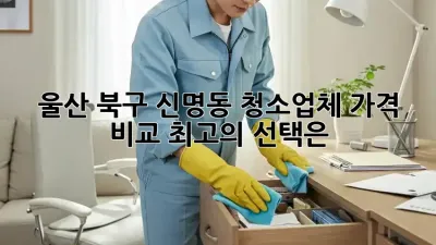 울산 북구 신명동 청소업체 가격 비교: 최고의 선택은?