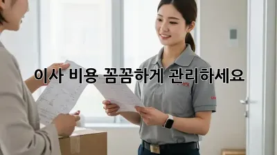 이사 비용, 꼼꼼하게 관리하세요!